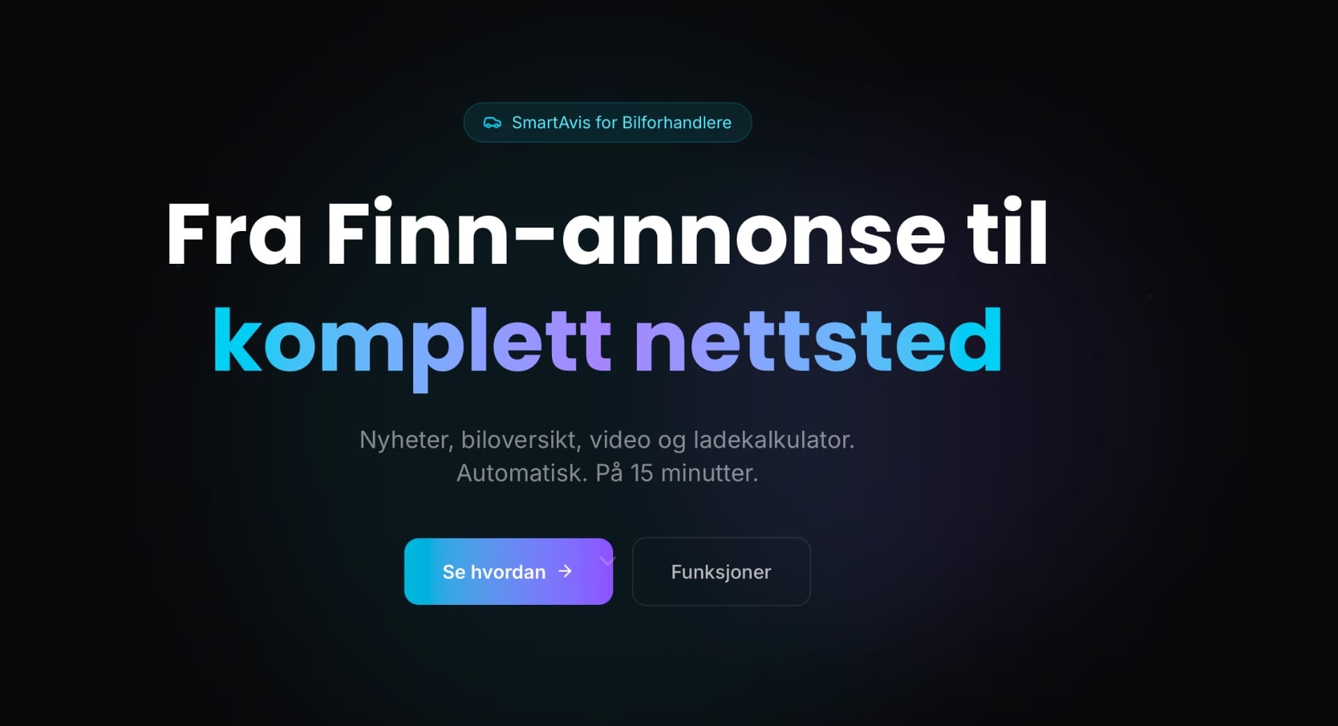 Slik kan bilforhandlere automatisere hele nettstedet sitt – fra Finn-annonse til ferdig video