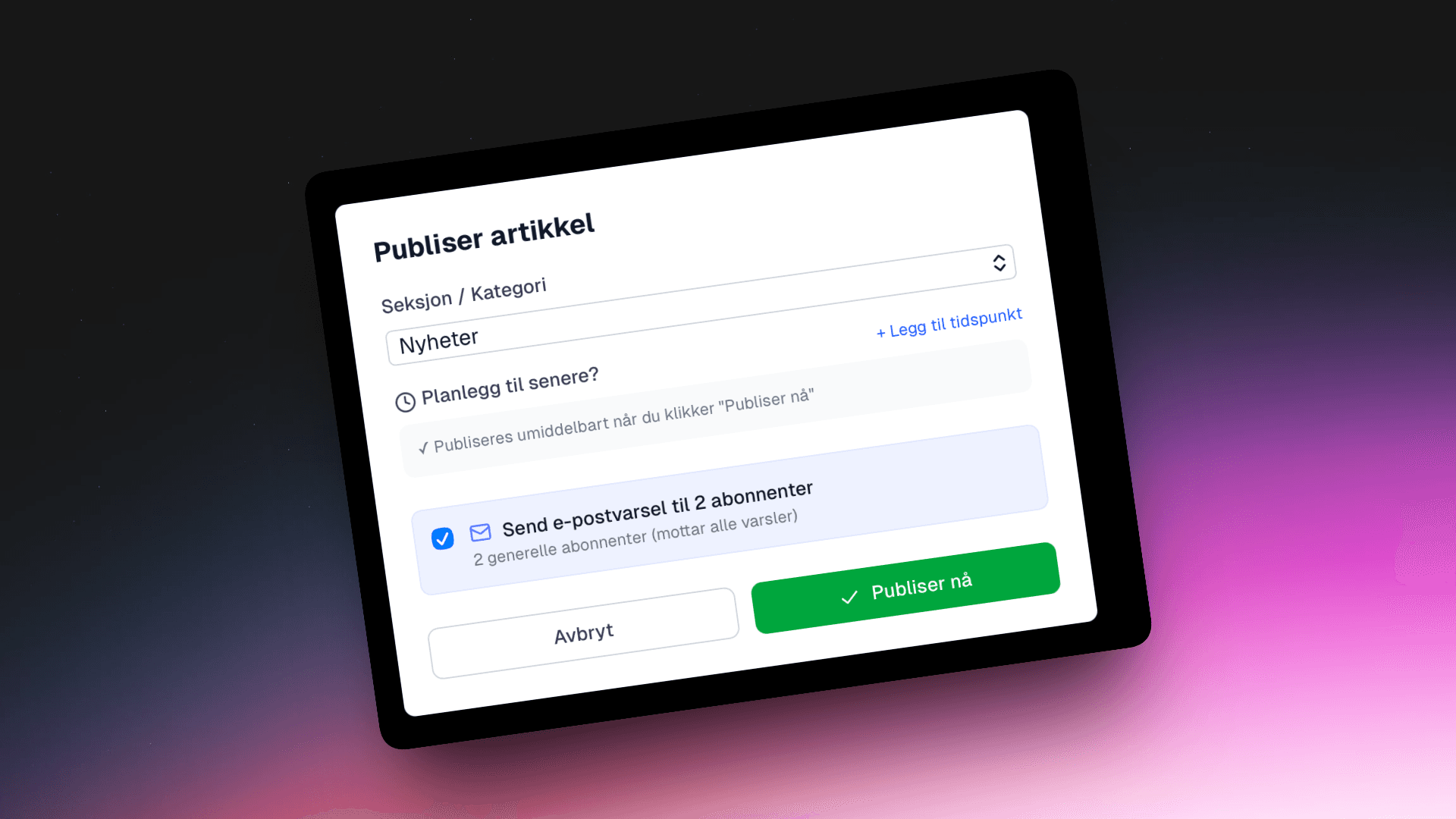 Nytt i SmartAvis: Leserne kan få nyheter rett i innboksen